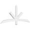 Ekena Millwork Alberta Architectural Grade PVC Gable Bracket, 72"W x 30"H x 2"D x 4"F, 10/12 Pitch GBP072X30X0204ALB00 - alternate 1